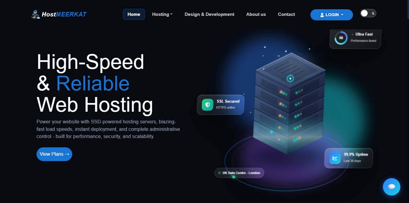 HostMEERKAT — Commercial Hosting Platform